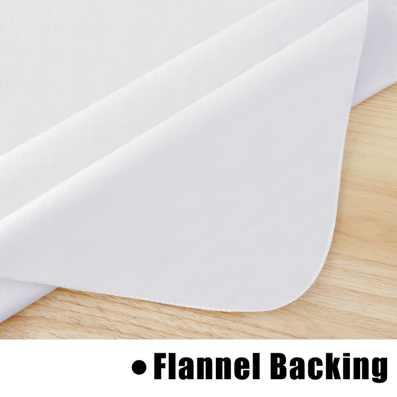 homing Rectangle Vinyl Tablecloth, Waterproof Spillproof Plastic Flannel Backed Easter Table Cloth, Wipe Clean Table Cover for Dining, Buffet Parties and Camping (White, 60" x 84") - Image 5