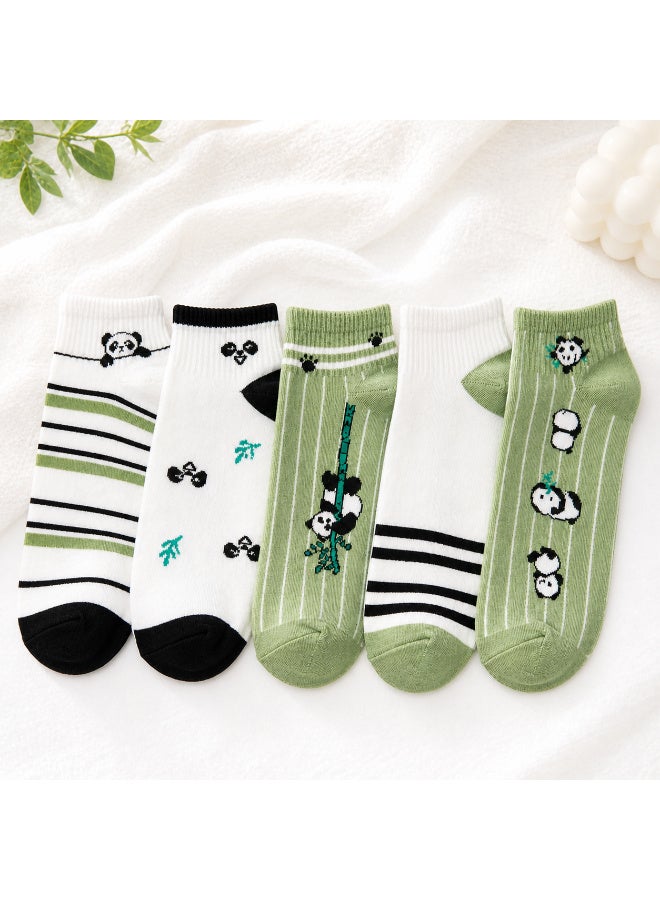 TRENDORA Women's Cotton Blend Ankle Socks, Mixed Colours, 6 Count, Casual Style, Adult Sockss - Image 3