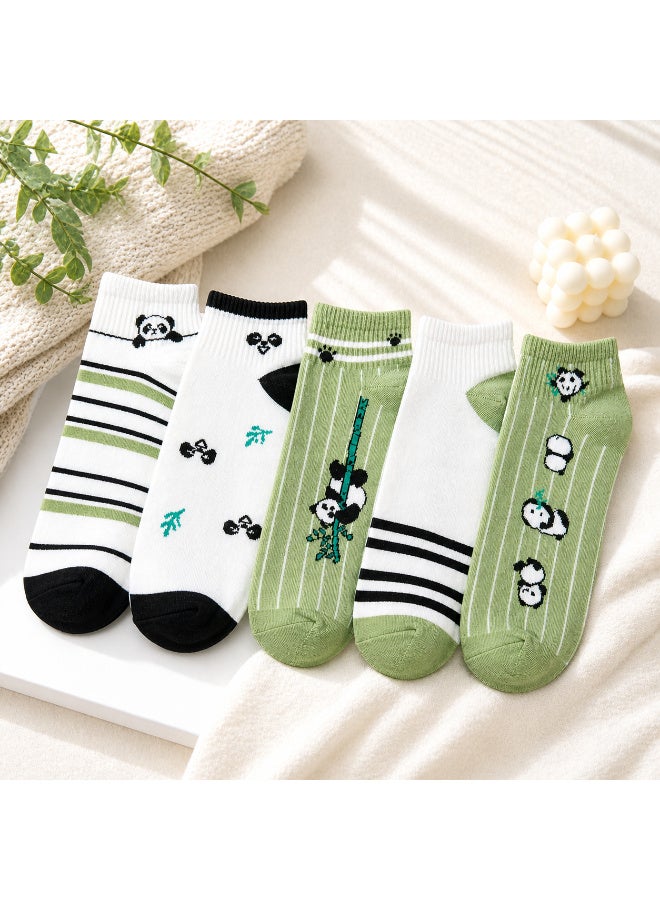 TRENDORA Women's Cotton Blend Ankle Socks, Mixed Colours, 6 Count, Casual Style, Adult Sockss - Image 4