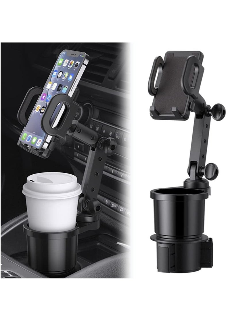 MJZ 2 in 1 Car Phone Mount, Car Cup Holder Phone Mount Universal Auto Cell Phone Stand with Expandable Cup Holder, Multifunctional Car Cup Expander with 360° Rotation - Image 5