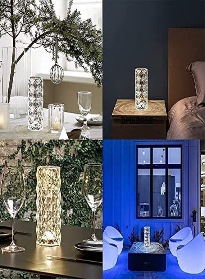 DPISZONE Crystal Rose Diamond 16 Color RGB Changing Mode LED Night Lights - USB Remote and Touch Control Desk Lamp for Bedroom, Living Room Décor Night Lamp - Image 4
