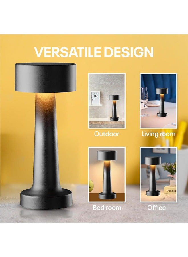 Taimi LED Touch Lamps Cordless Wireless Dimmable Night Light for Kids Nursery Portable LED Desk Lamp Rechargeable Black - Image 2