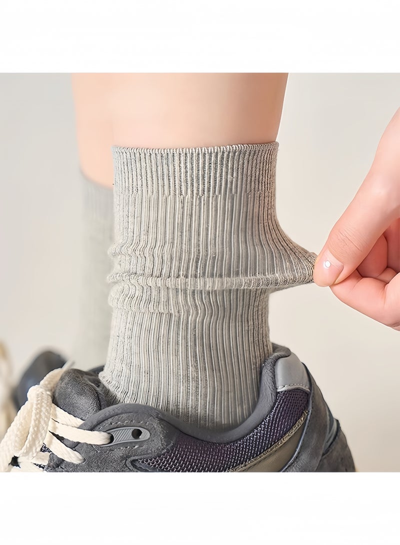 BELANO 4 Pack Women’s Crew Socks, Cotton Breathable Soft Casual Athletic, Cute Assorted Colors, Everyday Comfort - Image 3