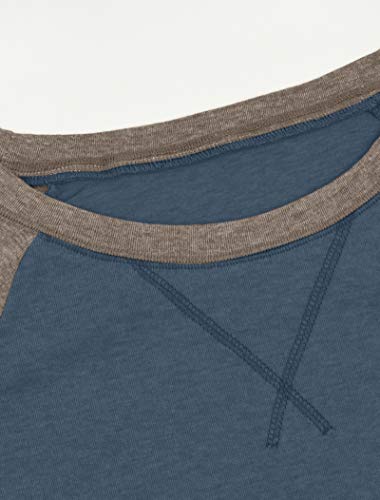 Bingerlily Women's Casual Long Sleeve Tunic Tops Crew Neck Color Block Blouses (Large, Navy) - Image 4