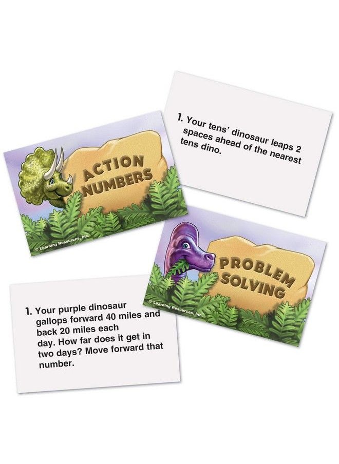 Learning Resources - Dino Math Tracks Game Ages 6+ Addition And Subtraction Dinosaur Game Kindergarten Math Games Board Games For Kids - Image 1