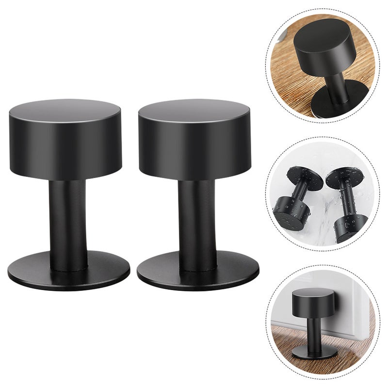 2pcs Bumper Wall Protector Heavy Duty Stainless Door Dampening Door Stops - Image 1
