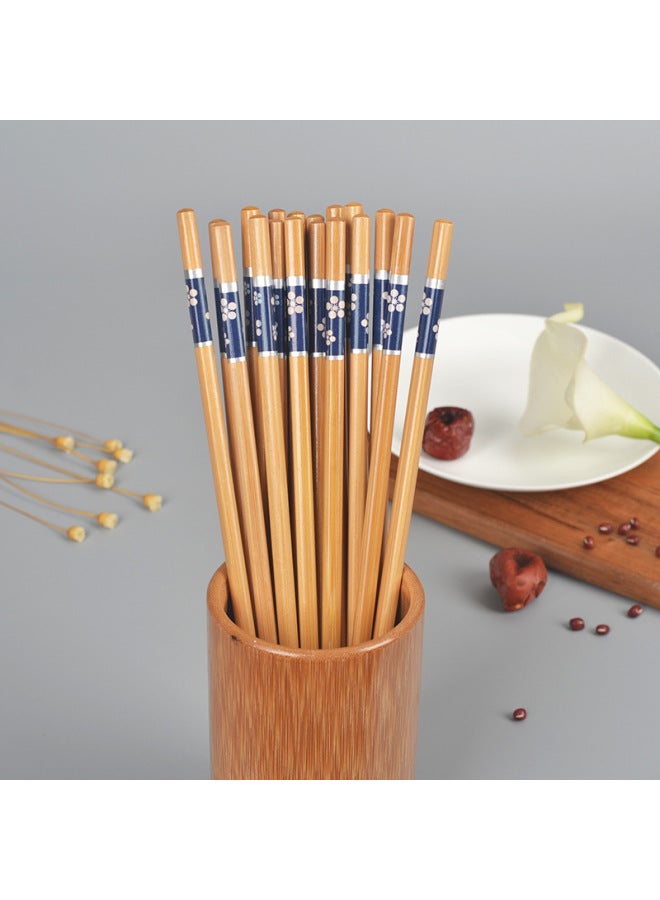 Bulk Bamboo Chopsticks Knotless Drawing Lacquer Chopsticks Short Plum Blossom Thermal Transfer Chopsticks Household Printing Chopsticks Tableware Chopsticks-Color:Light Plate Short Plum Blossom  Minimum Order Of 10 Pieces  - Image 3