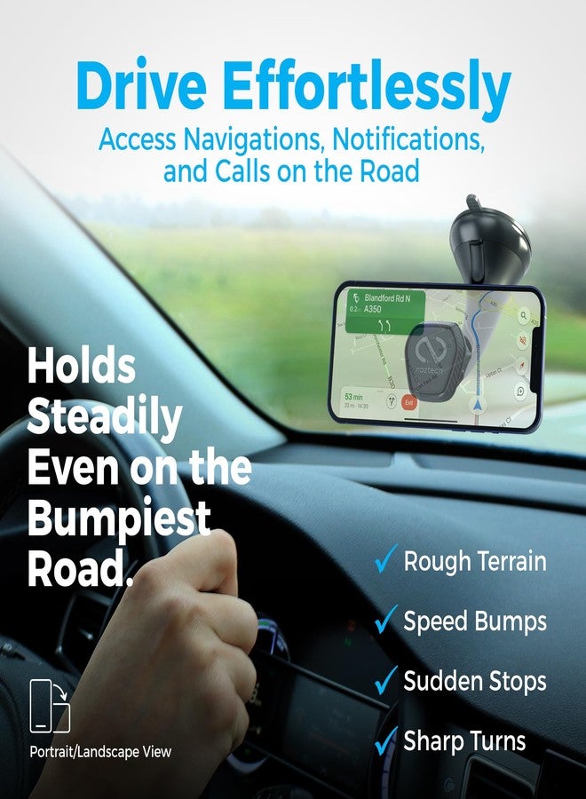 Naztech MagBuddy Elite Car Phone Holder Mount - Windshield Phone Mount Car, Cellphone Holder for iPhone & Android, Automobile Window Suction Cup for Truck, Hands-Free Magnetic Mobile Holders - Image 2