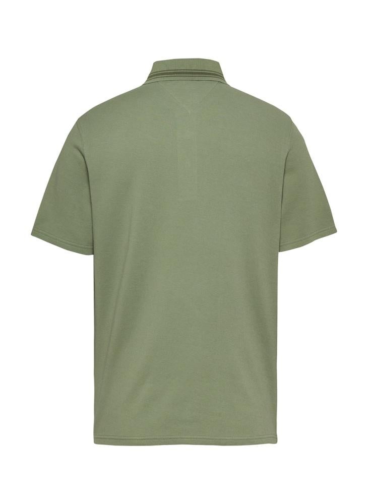 TOMMY JEANS - Regular Fit Branded Neck Short Sleeve Polo - Image 1