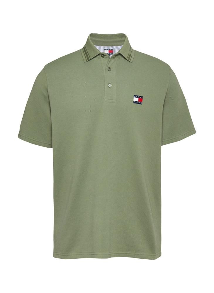 TOMMY JEANS Regular Fit Branded Neck Short Sleeve Polo  - Image 5