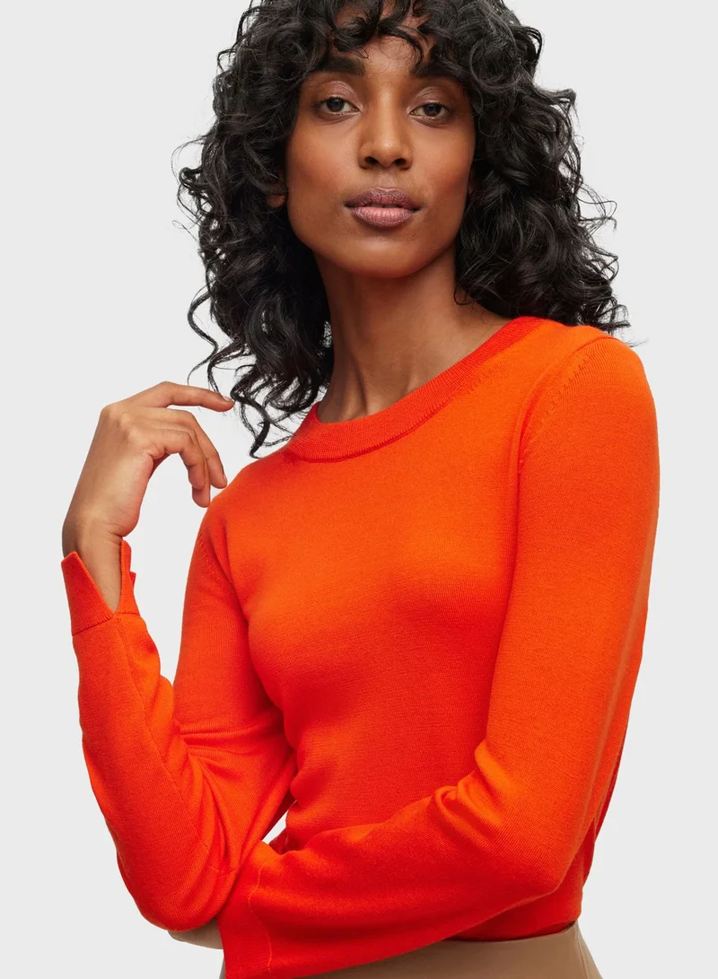 BOSS Round Neck Knitted Sweater
