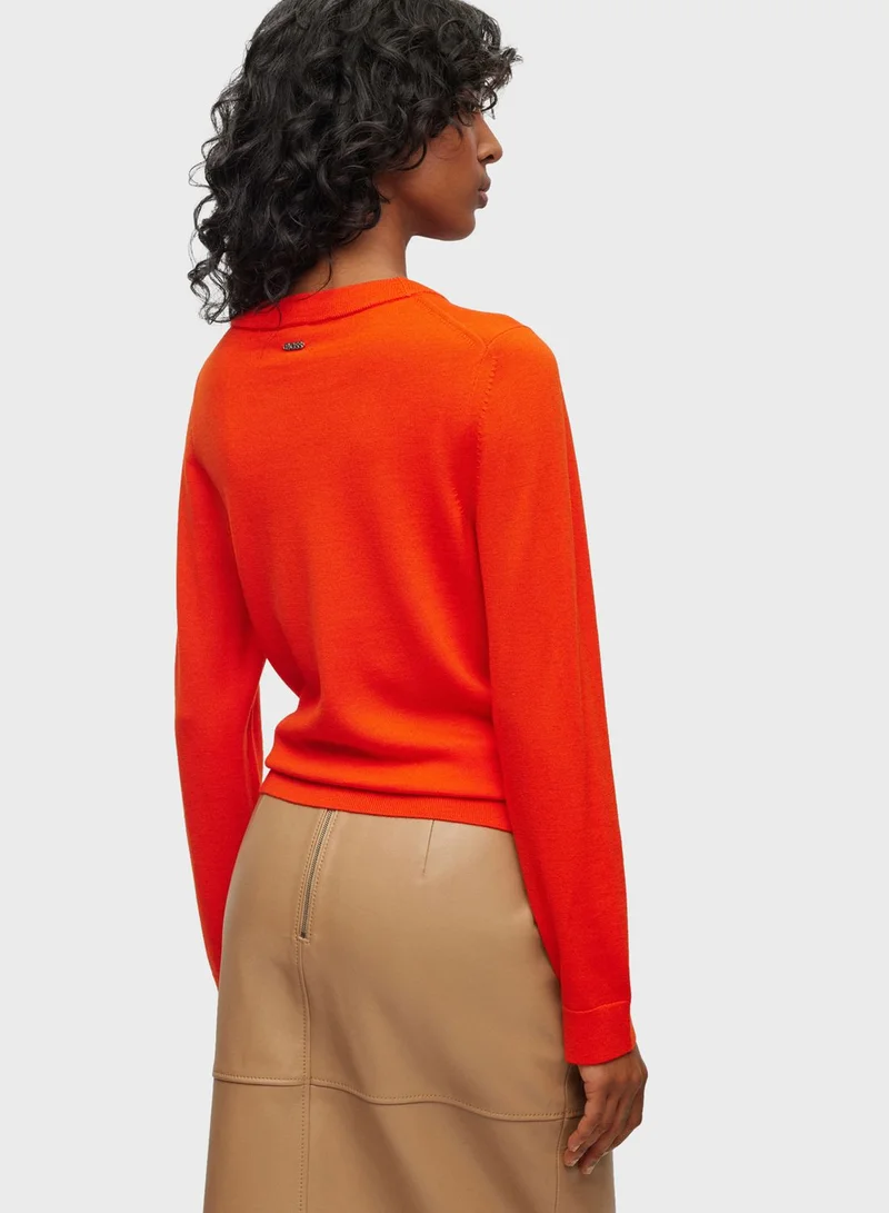 BOSS Round Neck Knitted Sweater