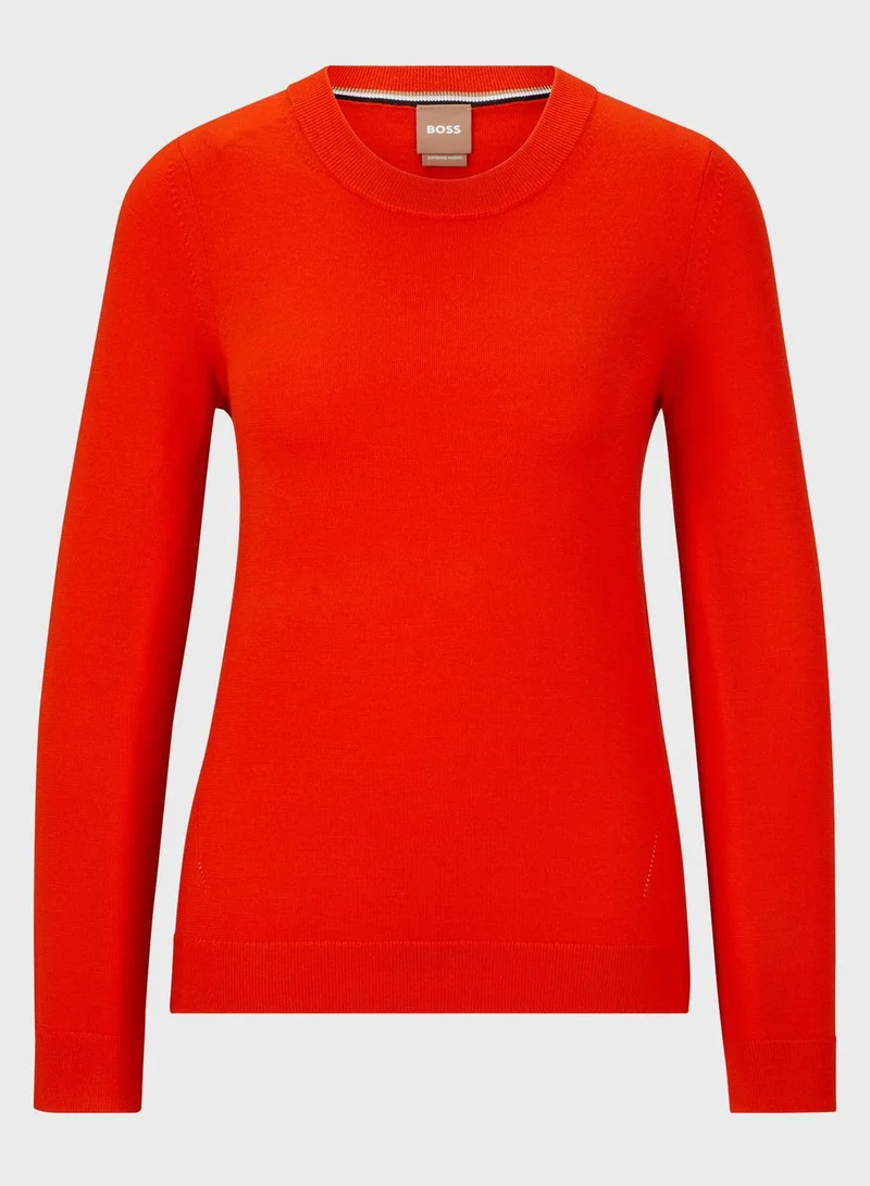 BOSS Round Neck Knitted Sweater