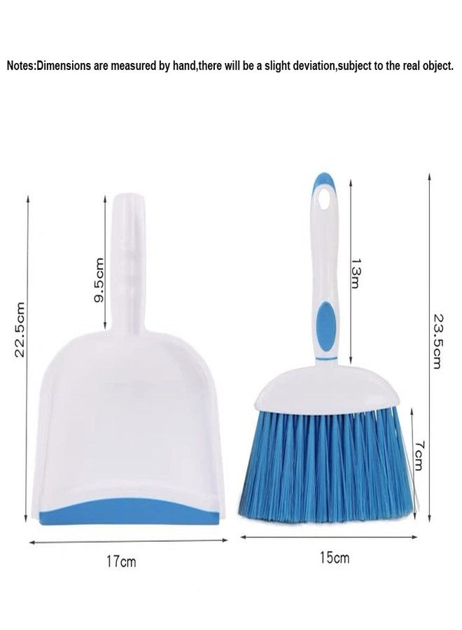 BSMstone Mini Broom and Dustpan Set-Mini Whisk Set for Desk, Housekeeping, Office, Kitchen, Pet Nest, etc.,Daily Cleaning Necessity Plastic Mini Dustpan Set (Light Blue) - Image 2