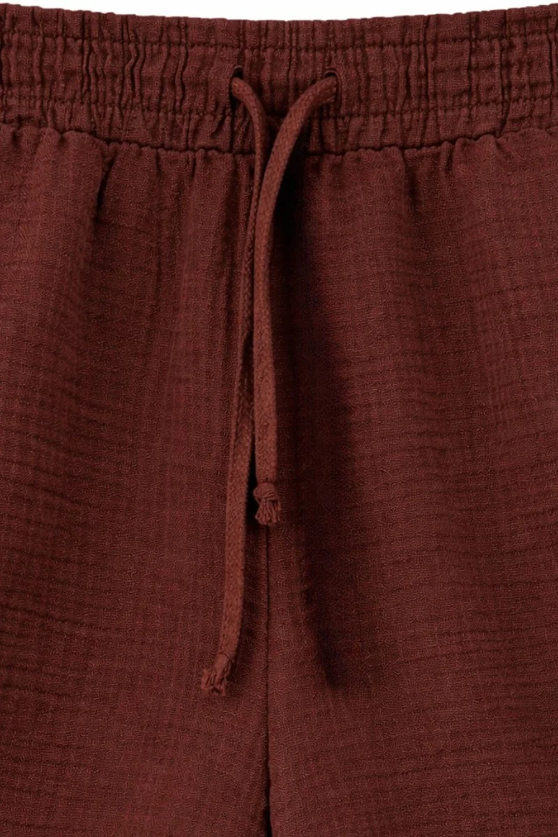 ميكسراي Mixray High-Waist Textured Wide-Leg Shorts