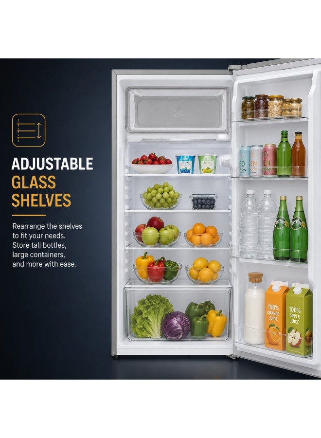 SUPER GENERAL 180 Liters Gross, 153 Liters Net Single Door Defrost Refrigerator, Inox - SGR185C SGR185C Inox - Image 3