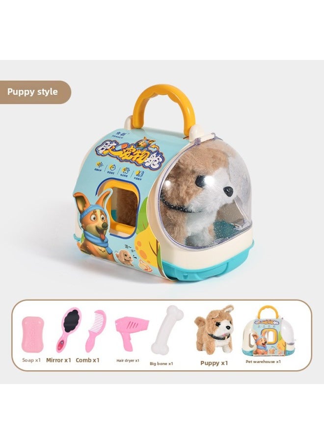 Children's Plush Rabbit Simulation Electric Pet Dog Will Walk Will Call Pet Cat Boys And Girls Gift Toys Wholesale-Color:Electric Rabbit Opp Bag  - Image 4