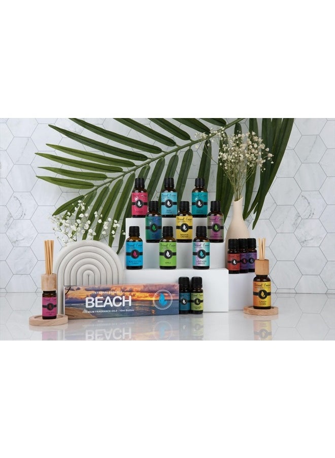 Eternal Essence Oils - Beach - Gift Set of 6 Premium Fragrance Oils - White Sand, Ocean Breeze, Honolulu Sun, Mermaid, Caribbean Escape and Sun & Sand - 10ML - Image 1