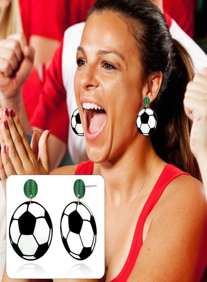 Mintolex Soccer Earrings for Women Lightweight Acrylic Sport Earrings Perfect Soccer Mom Gifts and Game Day Accessories as Thoughtful Sports Gifts for Female Fans - Image 4