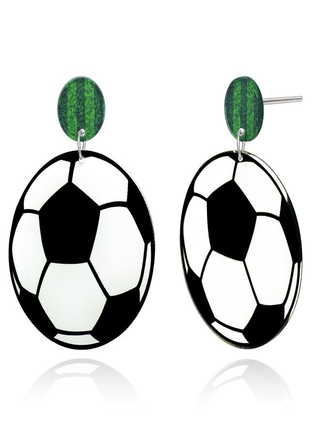 Mintolex Soccer Earrings for Women Lightweight Acrylic Sport Earrings Perfect Soccer Mom Gifts and Game Day Accessories as Thoughtful Sports Gifts for Female Fans - Image 1