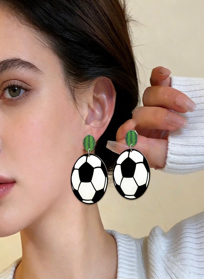 Mintolex Soccer Earrings for Women Lightweight Acrylic Sport Earrings Perfect Soccer Mom Gifts and Game Day Accessories as Thoughtful Sports Gifts for Female Fans - Image 2