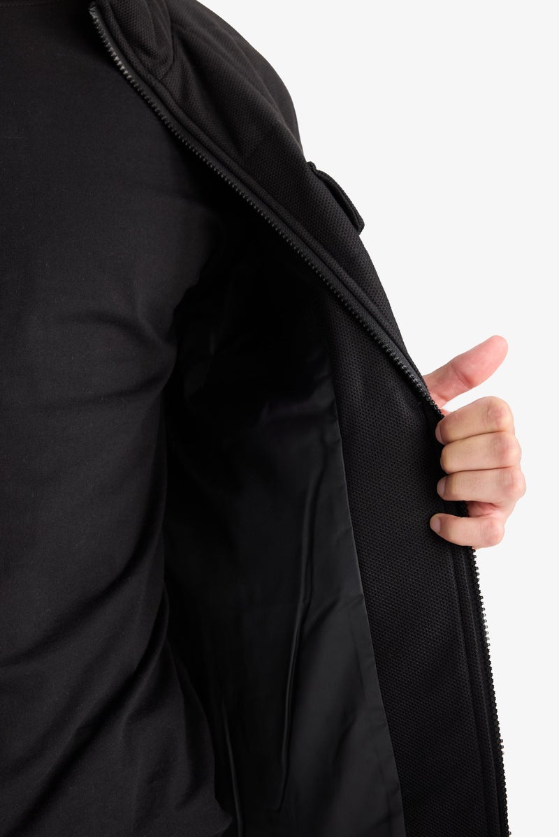 DeFacto Black Man Slim Fit Puffer Jacket Casual - Image 3