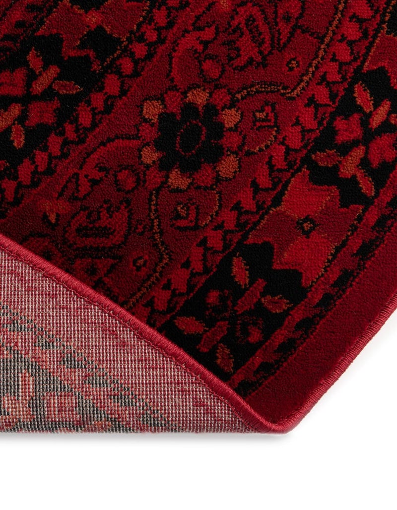 Unique Loom Tekke Collection Area Rug - Sheibani (5' 3" x 8' Oval, Red/ Black) - Image 3