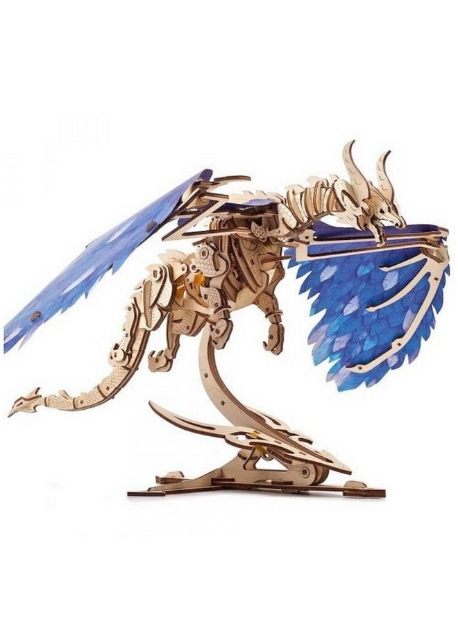 أوجيرز ألغاز خشبية ثلاثية الأبعاد من UGEARS للكبار - ألغاز تنين عاصفة الرياح ثلاثية الأبعاد - ألغاز ميكانيكية للكبار - نماذج للكبار للبناء - مجموعات اصنعها بنفسك للكبار - مجموعة نماذج ألغاز خشبية ثلاثية الأبعاد للكبار - 320 قطعة - Image 1