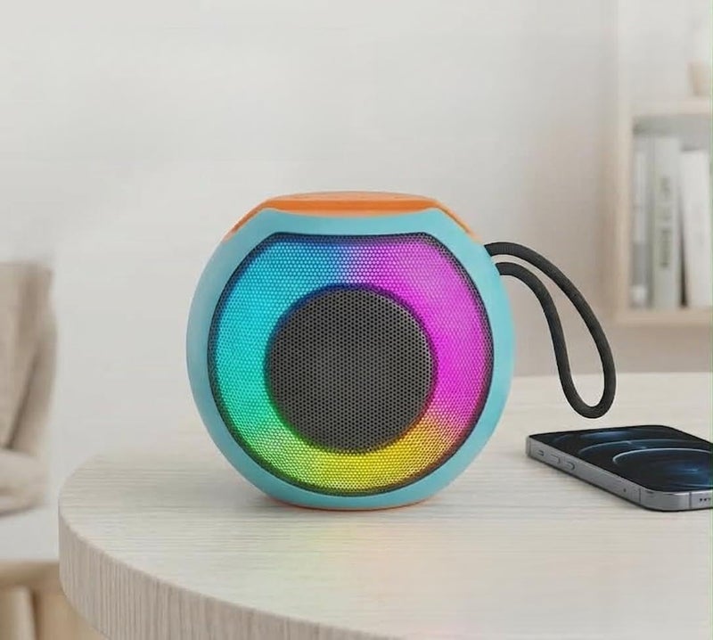 Bluetooth Subwoofer, Portable Wireless Subwoofer with RGB LED Light and Aux,USB, Memory Card and Rechargeable Battery for Mobile Phones TV Tablet PC (Lebn) Model P60 - Image 1