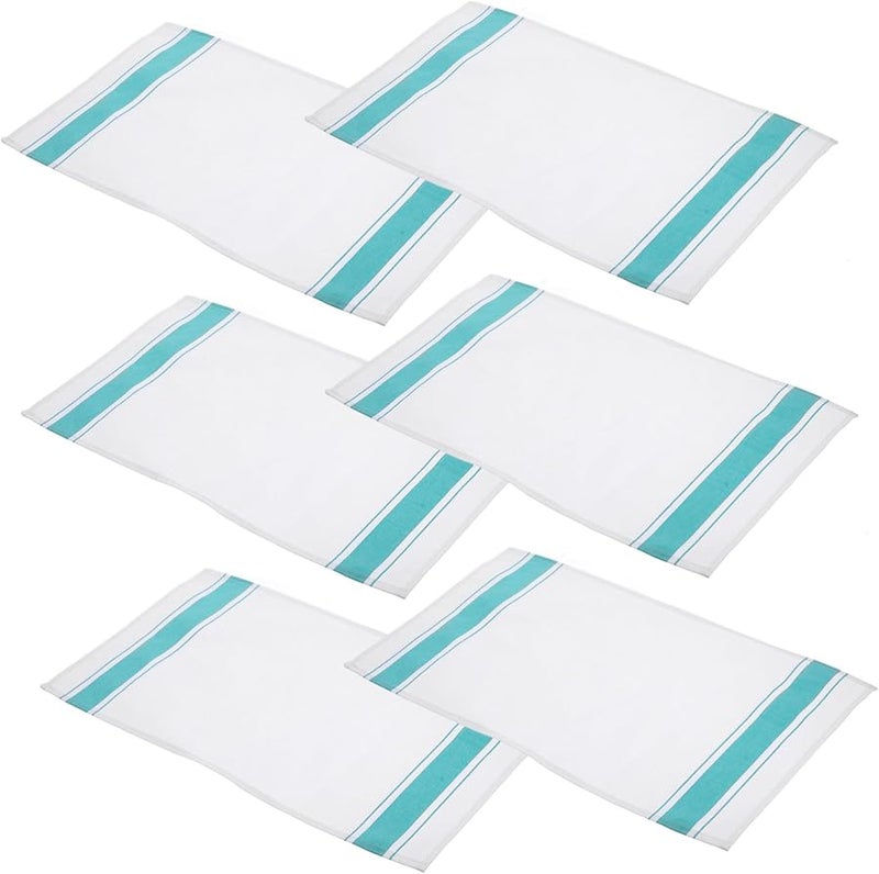 6 قطع من مناديل تنظيف كؤوس النبيذ القطنية، مناديل مائدة ناعمة وماصة للمنزل وتناول الطعام - Image 1