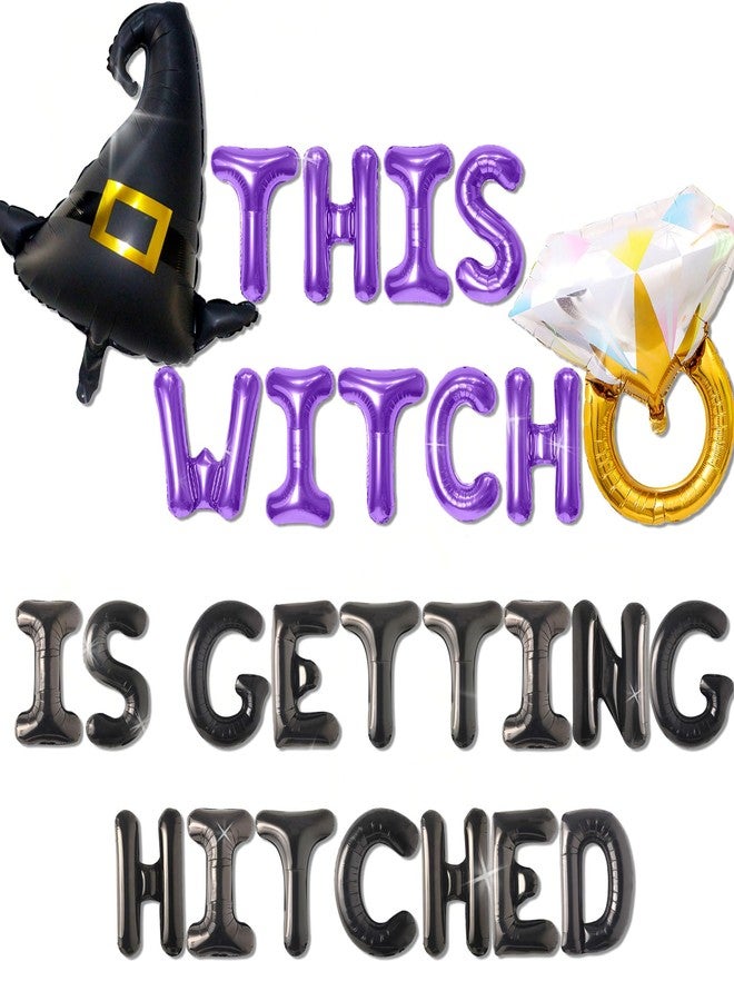 Roaring Good Time Witch Party Decorations Witch Themed Party Decorations This Witch is Getting Hitched Banner Halloween Bachelorette Party Bridal Shower Party Supplies - Image 1