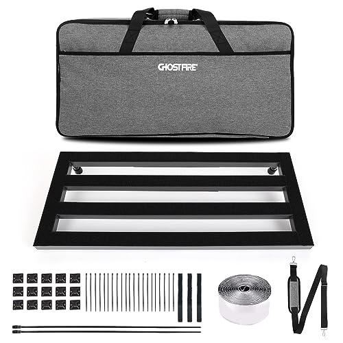 GHOSTFIRE Ghost Fire Large Guitar Pedal Board Aluminum Alloy 3.6ib Super light Effect Pedalboard 27.5''x11.8'' with Carry Bag SPL-07 - Image 1