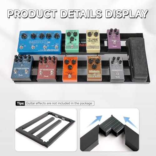 GHOSTFIRE Ghost Fire Large Guitar Pedal Board Aluminum Alloy 3.6ib Super light Effect Pedalboard 27.5''x11.8'' with Carry Bag SPL-07 - Image 5