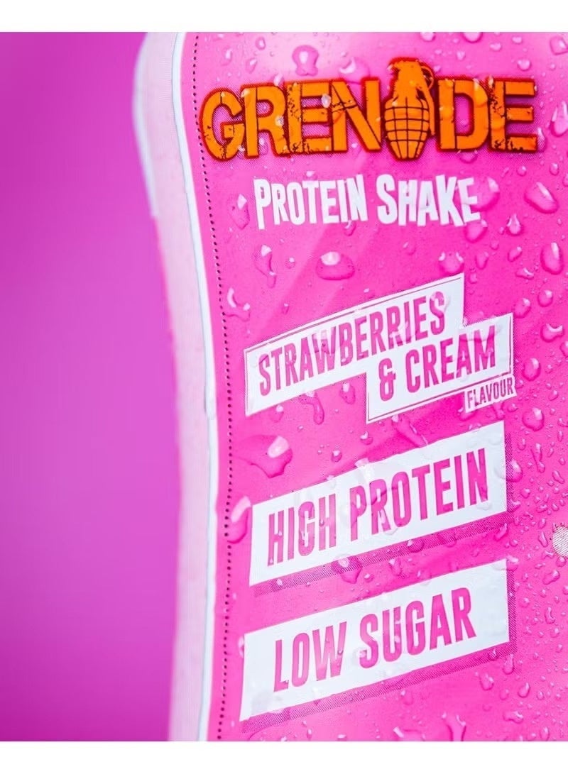 Grenade Protein Shake Strawberry & Cream 330ml – Pack of 8 - Image 2