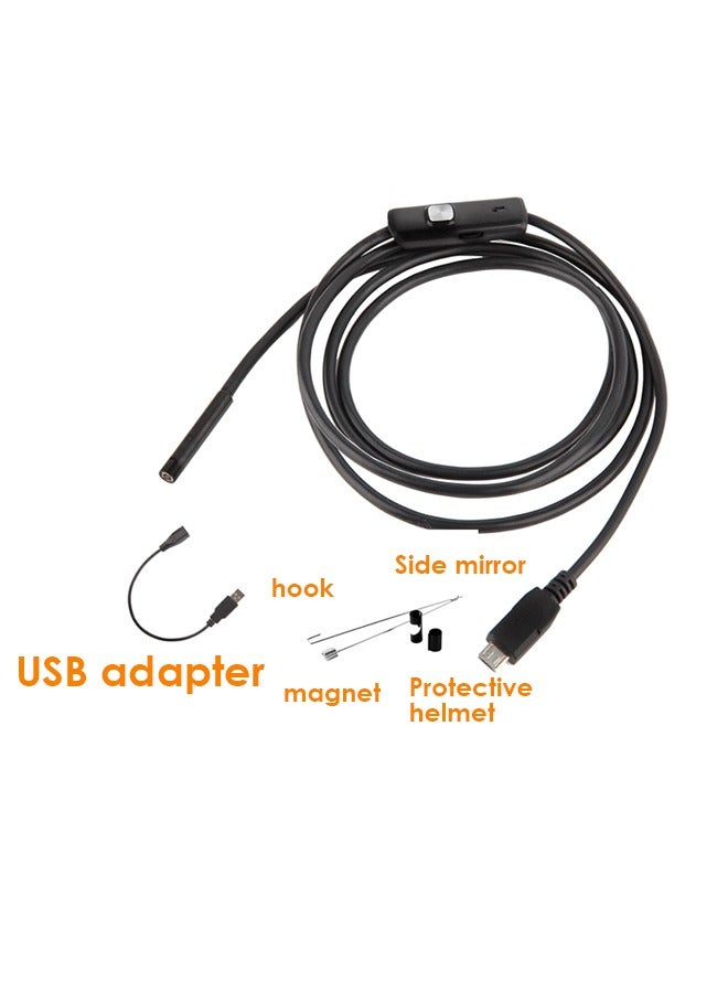 Loquat Endoscope Camera with Light, 30W Pixel Borescope Tools with 8 Adjustable LED Lights, Endoscope with 3M Semi-Rigid Snake Camera, 5.5mm IP67 Waterproof Inspection Camera for Android（3M） - Image 1