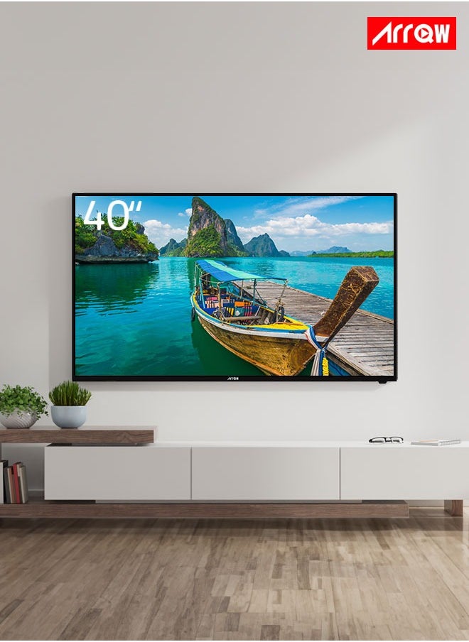 ARRQW - 40 Inch 2K HD Android Smart LED TV with Wall Stand, High Definition Display, Smart Features, Modern Design | Model Name: RO-40LDES - Image 1