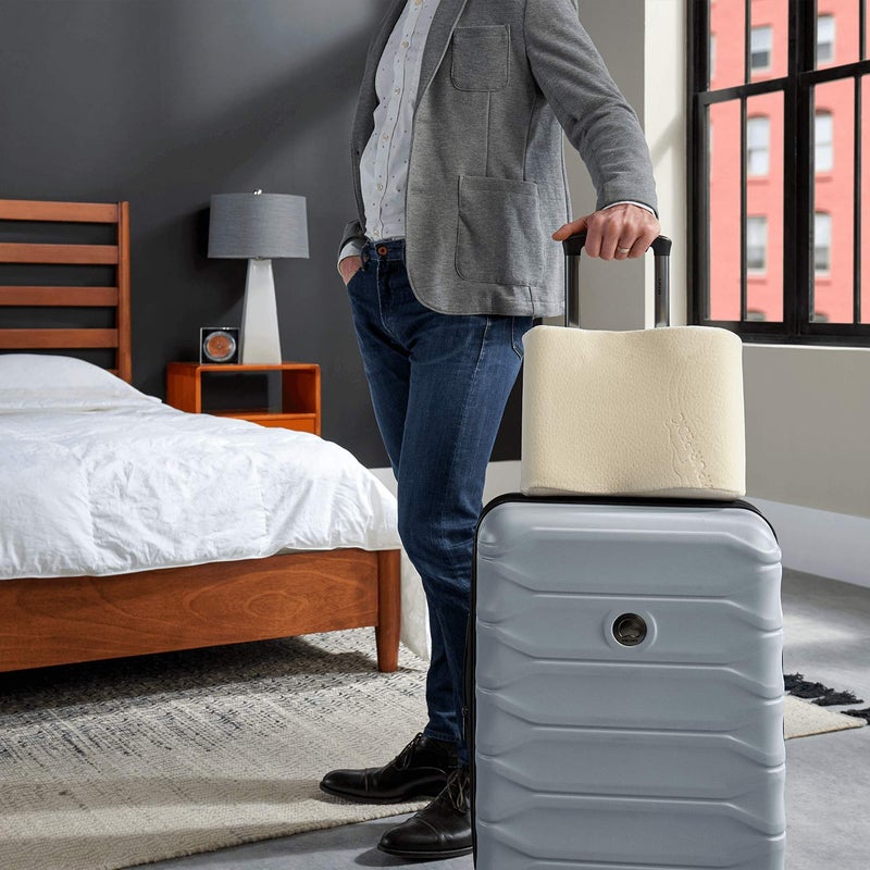 Tempur-Pedic وسادة TEMPUR للرقبة من تمبور-بيديك، للسفر، بيضاء - Image 3
