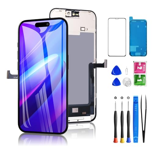 Diykitpl for iPhone 15 Pro Max Screen Replacement 6.7 inch Full HD, 3D Touch LCD Screen Display Digitizer Assembly with Repair Tools, Compatible for Model A2849, A3105, A3106, A3108 - Image 1