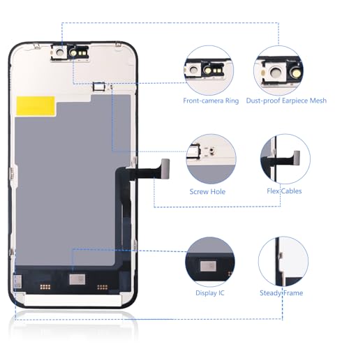 Diykitpl for iPhone 15 Pro Max Screen Replacement 6.7 inch Full HD, 3D Touch LCD Screen Display Digitizer Assembly with Repair Tools, Compatible for Model A2849, A3105, A3106, A3108 - Image 2