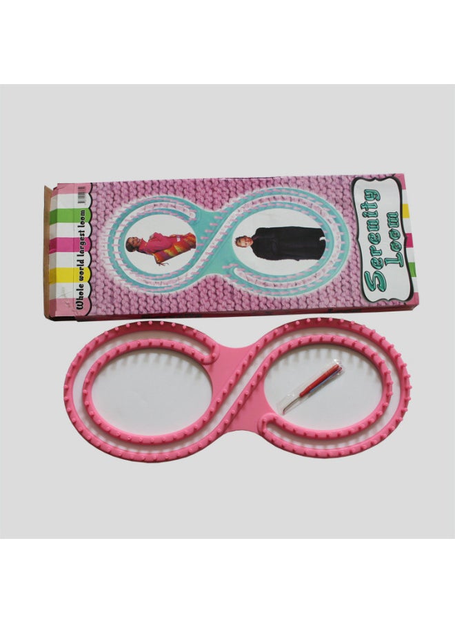 null - Creative Knitting Machine 8-shaped Castle Multi-function Knitting Machine Sweater Wool Pants Gloves Making Toys-Color:8-shaped Pink - Image 1