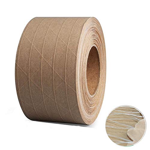 LucaSng Reinforced Gummed Kraft Paper Packing Tape, Water Activated Kraft Tape, 50 yds Length x 2" Width, Brown Carton Box Packing Tape,Sealing Fiberglass Kraft Tape (2 Inches x 150 Feet) - Image 1