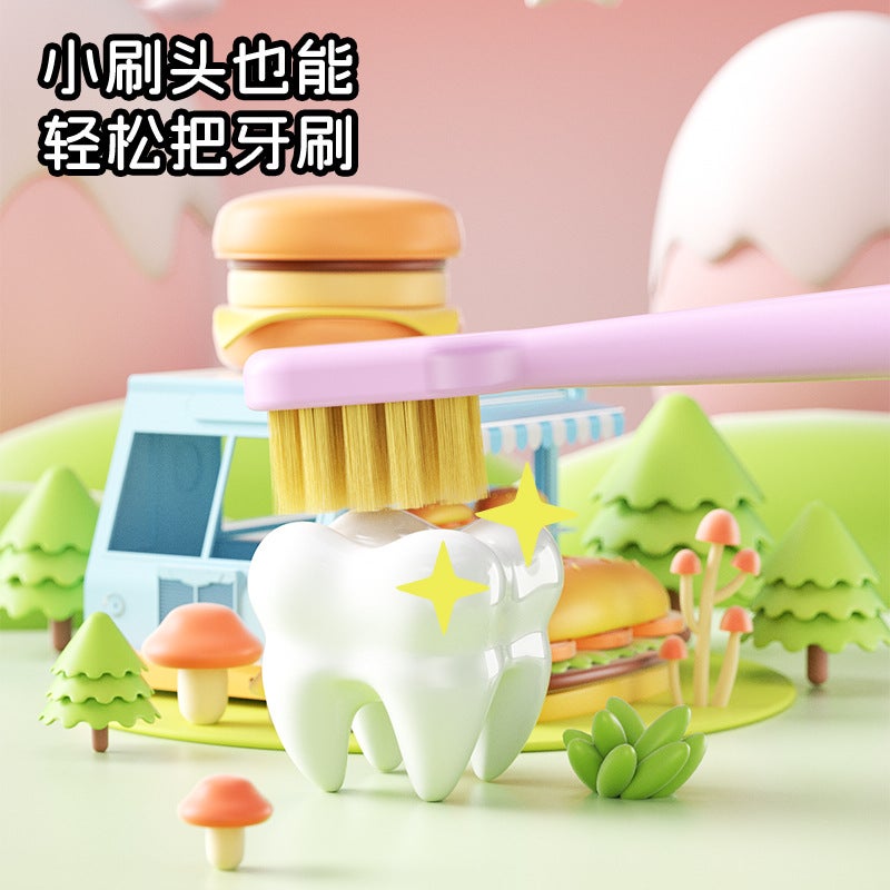 Soft Bristle Kids Toothbrush 3-12 Years Dopamine Cute Cartoon Single Pack Pink - Image 5