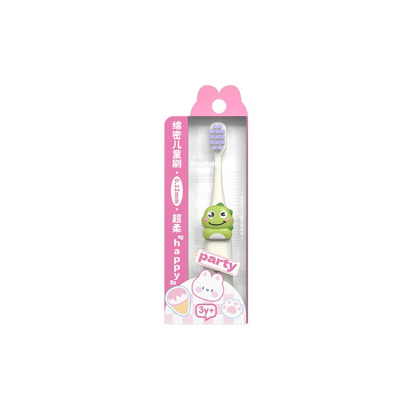 Soft Bristle Kids Toothbrush 3-12 Years Dopamine Cute Cartoon Single Pack Pink - Image 2