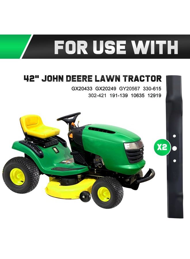 Grasscool L110 42 inch Mower Blades for John Deere L118 L111 L100 Scott's L1742 Sabre 42'' Cut Deck Mower Replace for GX20249 GX20433 GY20567 - Image 3