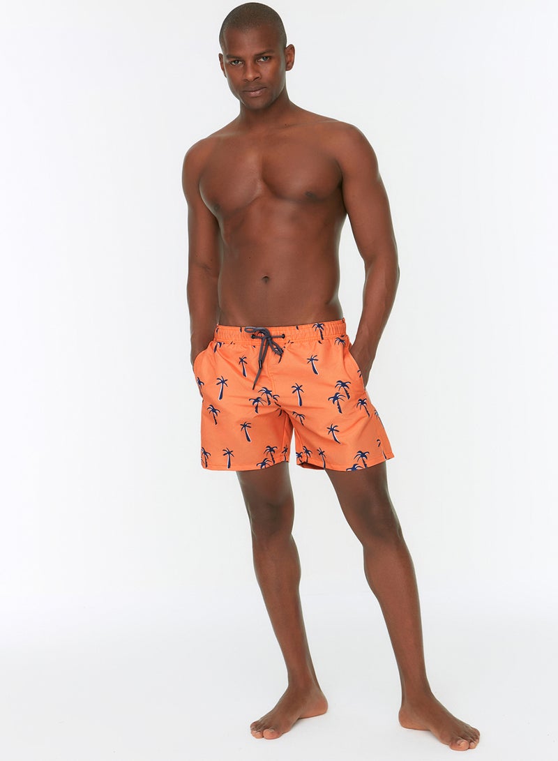 trendyol Tropical Printed Salmon Swimsuit - Standard Size Swim Shorts TMNSS21DS0021 - Image 5