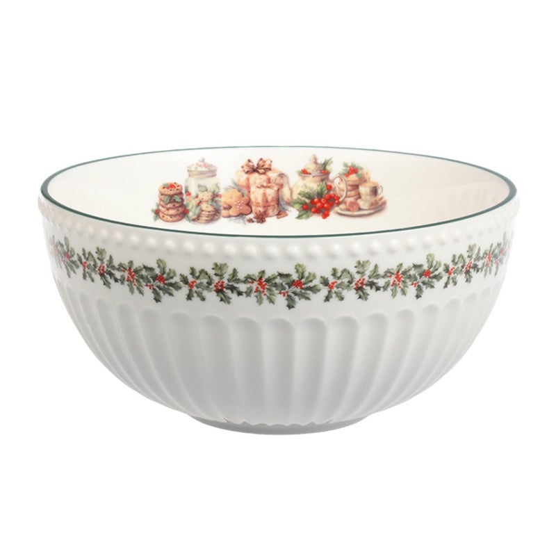 The color glaze process is fresh and cute, simple and durable, smooth kitchen Christmas dishes and tableware set - Image 5