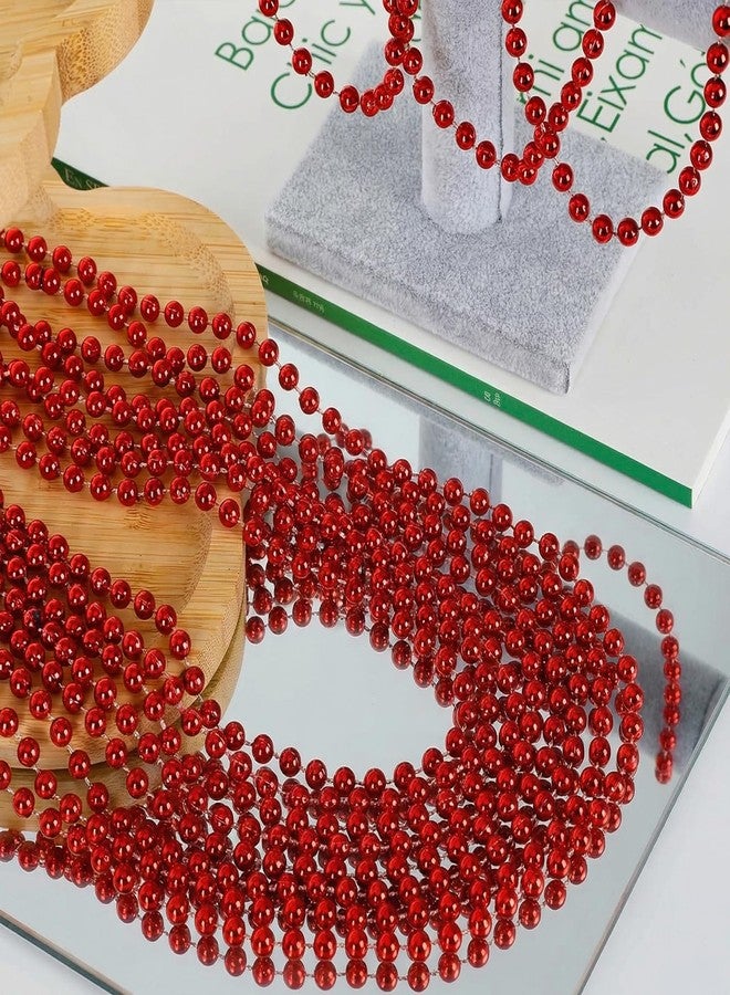 Rigrig 150PCS Mardi Gras Beads, Mardi Gras Necklaces Bulk - 33" Red Beads Necklaces for Party Decorations Christmas Parade Throws, Holiday Decorations & Women Men Party Costume Accessories - Image 3