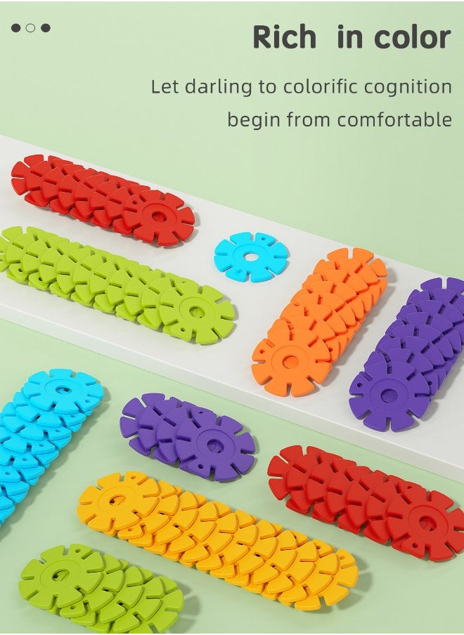 Meifen 320 Piece Interlocking Plastic Disc Construction Building Toy, Stacking Blocks for Creative Building, Educational STEM Learning, Construction Block Play for Kids, Teens, Adults, Boys, and Girls  - Image 3