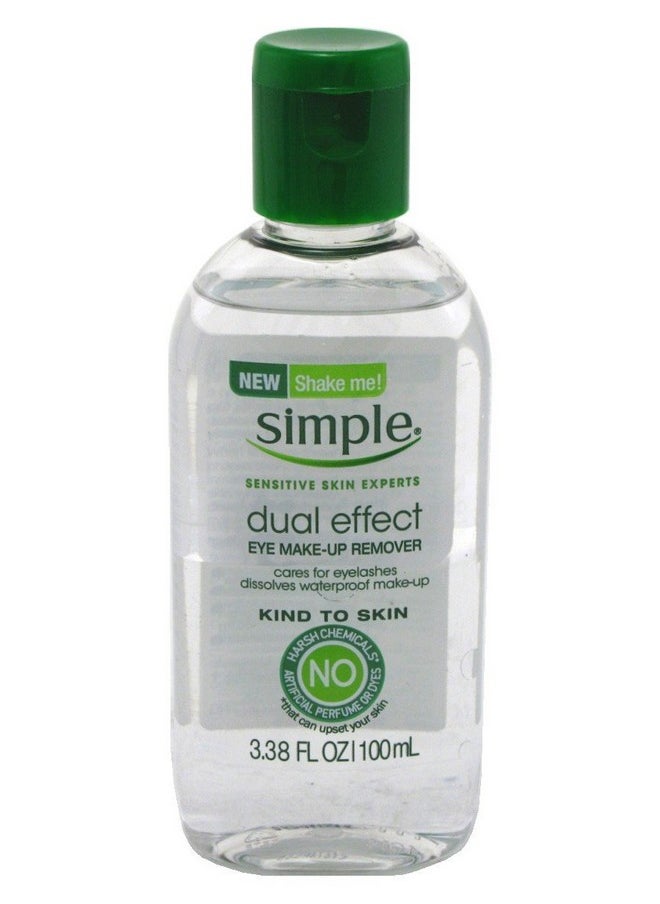 simple - Eye Make Up Remover Dual Effect 3.38 Ounce (2 Pack) - Image 1