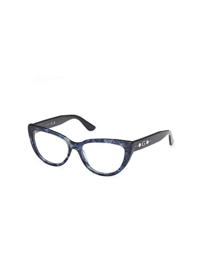 GUESS Women's's Cat Eye Eyeglass Frames Blue/Havana GUESS GU5017509254 54 mm - Image 1